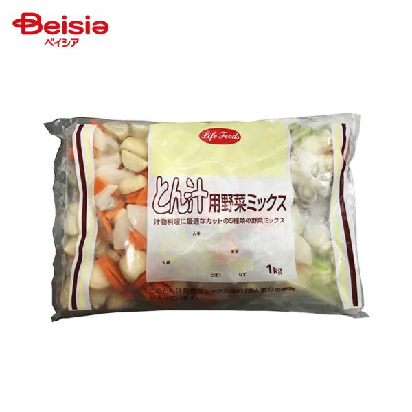 ［冷凍］ ライフフーズ とん汁用 野菜ミックス 1kg