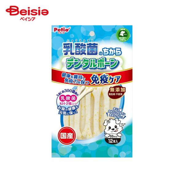 他サイト： ペティオ 乳酸菌のちから デンタルボーン SSサイズ 12本入 ペット | 犬 おやつ デンタルボーン 乳酸菌 SSサイズ 小型犬 歯磨き 歯みがき ハミガキ 国産 12本 ペの商品画像