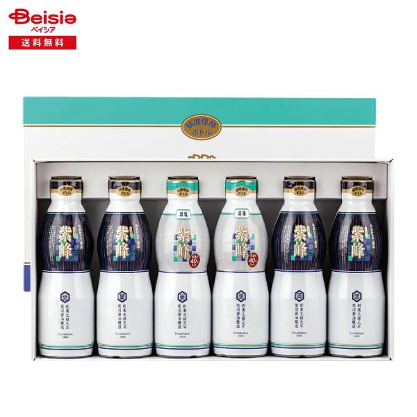 お中元 2026 夏ギフト 柴沼醤油醸造 フレッシュボトル紫峰450ml 6本入り贈答品 送料無料 484-74 | ギフト 贈り物 贈答用 醤油 調味料 茨城名産 料理 紫峰 お取り