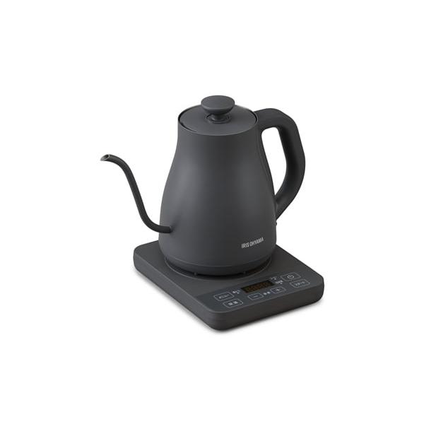 アイリスオーヤマ 電気ケトル 温度調節付 IKE-C800T-H チャコール アイリスオーヤマ 電気ケトル 温度調節付 IKE-C800T-H チャコール