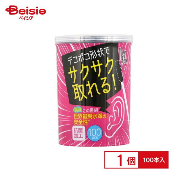 他サイト： 平和メディク サクサク取れる黒綿棒 100本入の商品画像