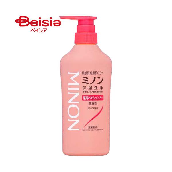 【Amazon.co.jp限定】 ミノン リンスがいらない薬用ヘアシャンプー 380mL サンプル付き 【医薬部外品】 赤ちゃんから使える 泡タイプ かゆみ フケ 弱酸性 低刺激性 無香料