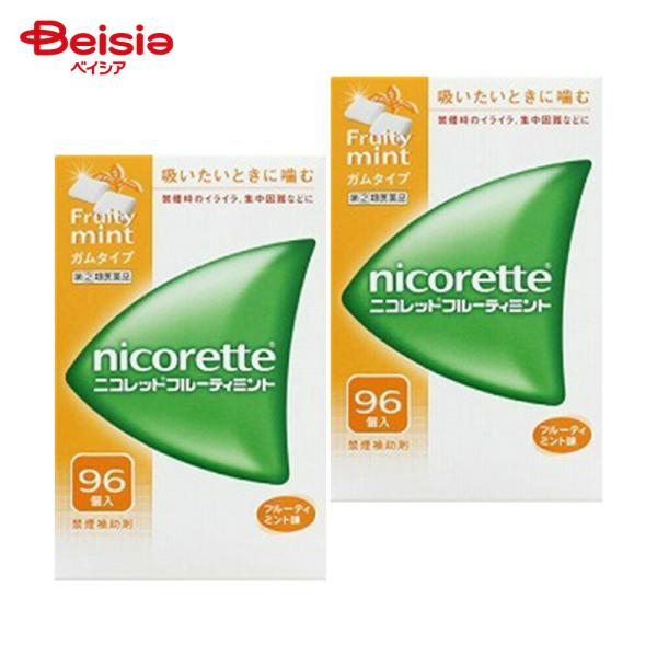 【指定第2類医薬品】ニコレットフルーティミント 96個 2個