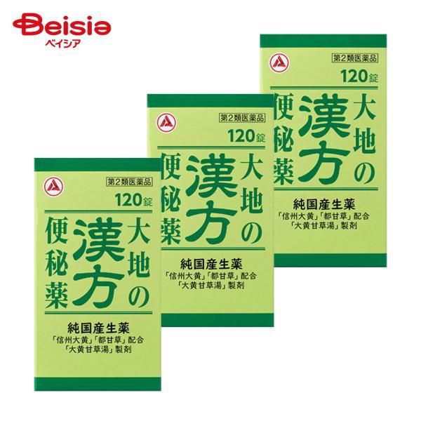 【第2類医薬品】大地の漢方便秘薬 120錠 3個
