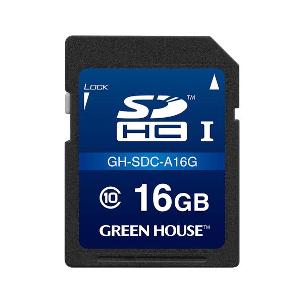 �O���[���n�E�X GREENHOUSE SDHC�J�[�h GH-SDC-A16G 16GB