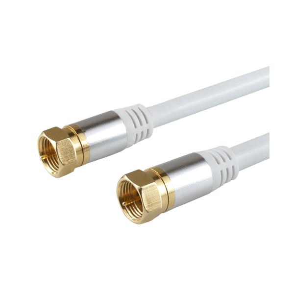 他サイト： HORIC アンテナケーブル 1m ホワイト アルミヘッド 両側ネジ式コネクタ AC10-365WHの商品画像