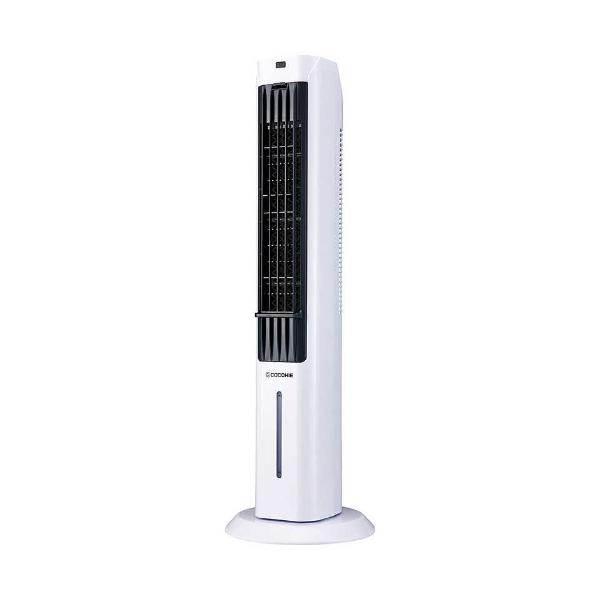 ショップジャパン Shop Japan タワー型クーラー ここひえ タワーT3 CCHTW3WS スリム冷風扇 タワーファン 扇風機 首振り 省スペース