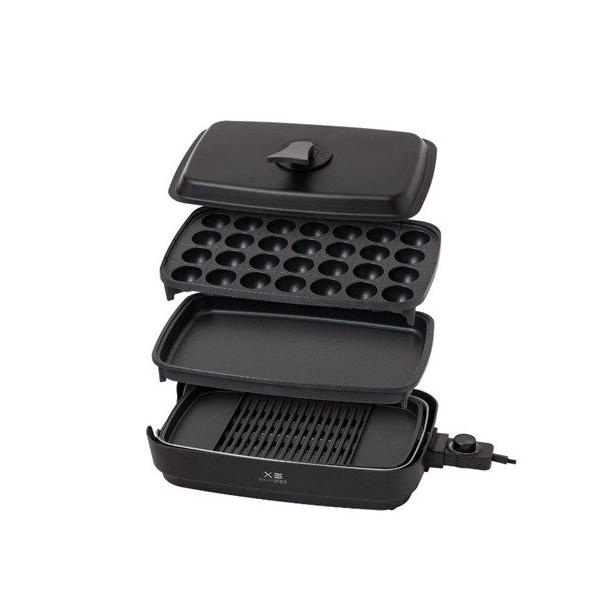 他サイト： 減煙焼き肉グリル 3枚プレート 山善 YHP-TX130（B）の商品画像