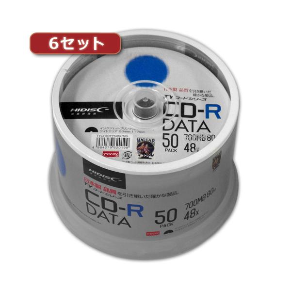 6セットHI DISC CD-R(データ用)高品質 50枚入 TYCR80YP50SPMGX6 : B