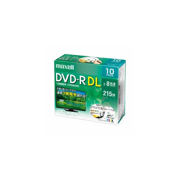 maxell DRD215WPE10S 8�{���Ή�DVD-R DL 215�� 10���p�b�N