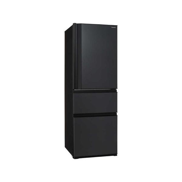 TOSHIBA（東芝） 3ドア冷蔵庫 マットチャコール 右開き 内容量：356