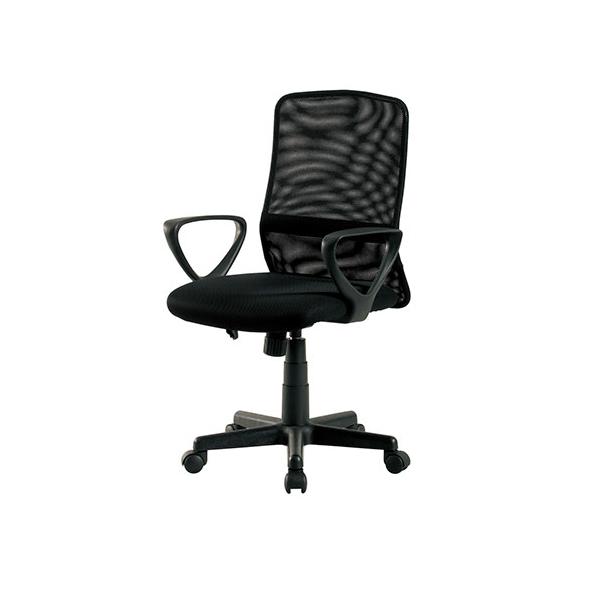 通気性の良いメッシュ素材を使用したオフィスチェア