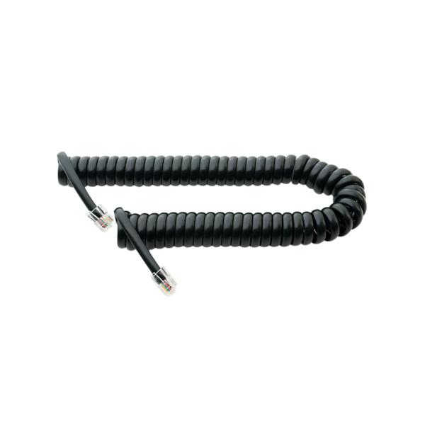 MCO 受話器用カールコード 0.3m クロス結線 黒 DC-J403/BK