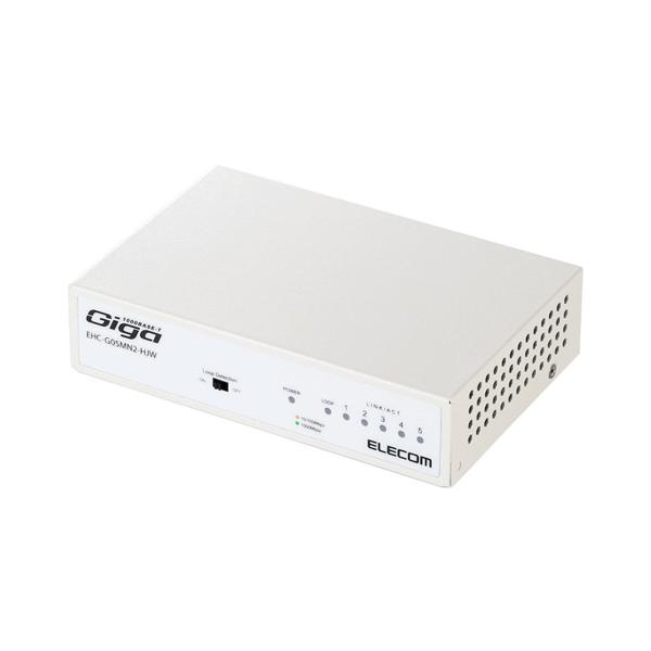 エレコム スイッチングハブ ギガビット 5ポート 金属筐体 マグネット付 電源内蔵 ホワイト EHC-G05MN2-HJW Amazon | エレコム スイッチングハブ ギガビット 5ポート 金属筐