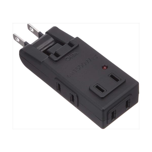 他サイト： オーム OHM 雷に強いマイクロタップ 4個口 黒 HS−AKS4PBT−K 00−6959の商品画像