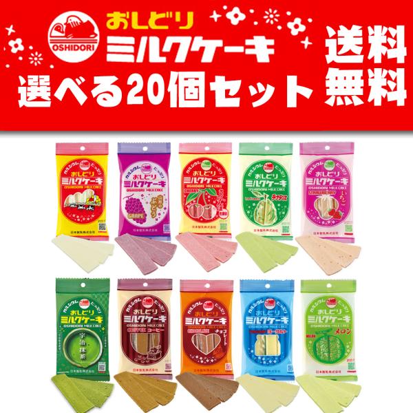送料無料 20個セット おしどり ミルクケーキ 10種 味比べ ブレンド 日本製乳 山形県 土産 食べる牛乳