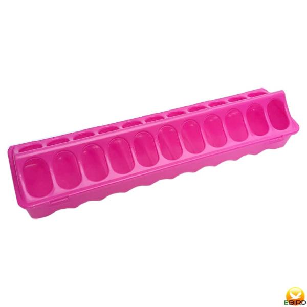 (鳥用給餌器)　40cm横長給餌器ピンク(エサ入れ)