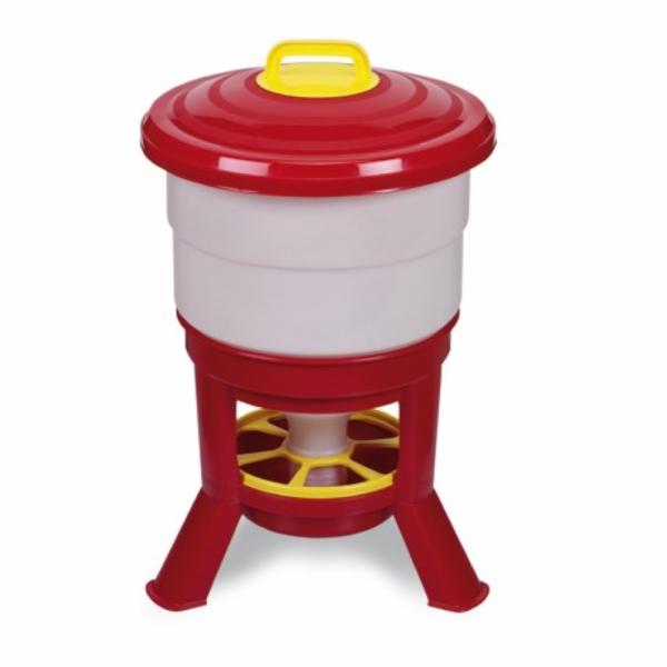 (えさ入れ) ホッパー式自動給餌器　容量３４Ｋｇ  (にわとり・ちゃぼ・うこっけい)