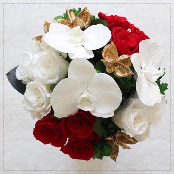 コンパクトな開店祝いに ギフト 胡蝶蘭 プリザーブドフラワー 花 ギフト Bel プレゼント フラワーアレンジメント レーダ お祝い Leda レーダ 赤 0012 R Bel Canto Flower Shop