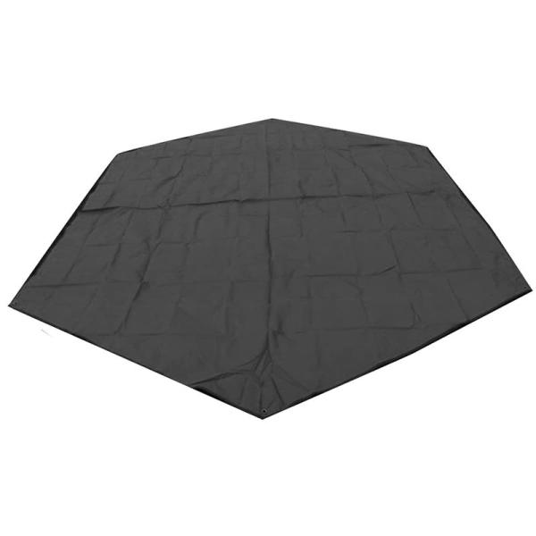 JETEDC（ジェットイデイシイ） 六角形の天蓋 テントシート 防水 軽量 多人用 収納袋付き お花見 (BK)