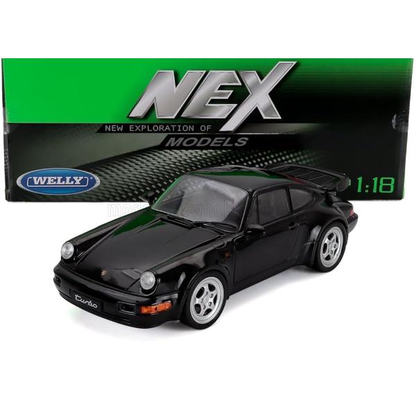 ポルシェ 1/18 ミニカー ブラック WELLY ポルシェ ミニカー 1/18 PORSCHE 911 964 ターボ (ブラック