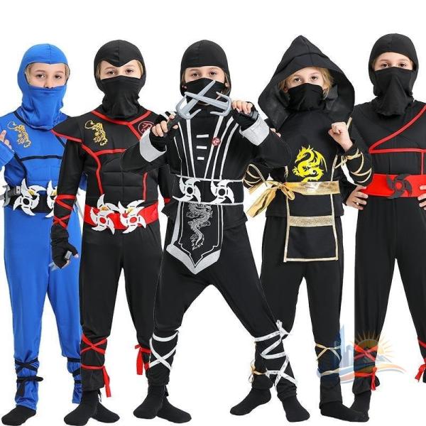 忍者衣装子供 衣装子供かっこいい ハロウィン 子ども アドバンスト コスプレ 仮装 小学生 家庭用 業務用 日常使い 省スペース 使いやすい 多用途 便利 おしゃれ
