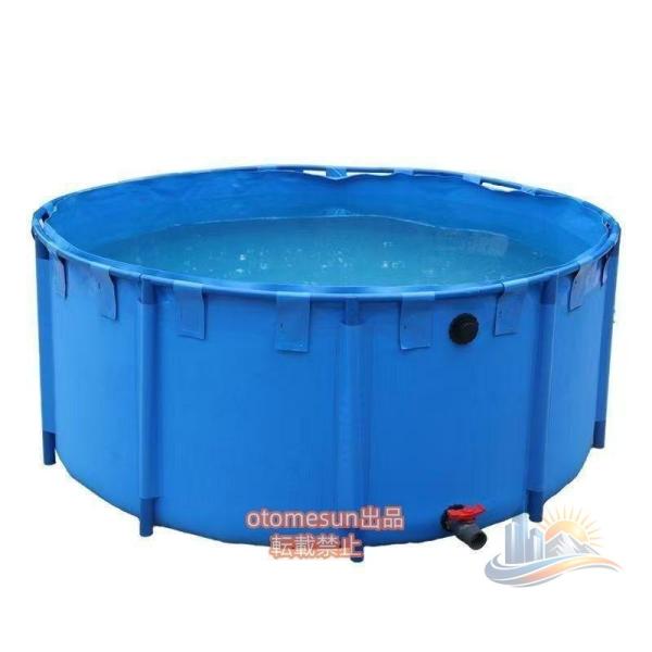 キャンバス プール 子供用プール 折りたたみ 大型 2X1M アドバンスト 3100L ラウンド 養魚池 水槽 鯉の飼育に 農業用 設置が簡単 子供 キッズ 男の子 女の子