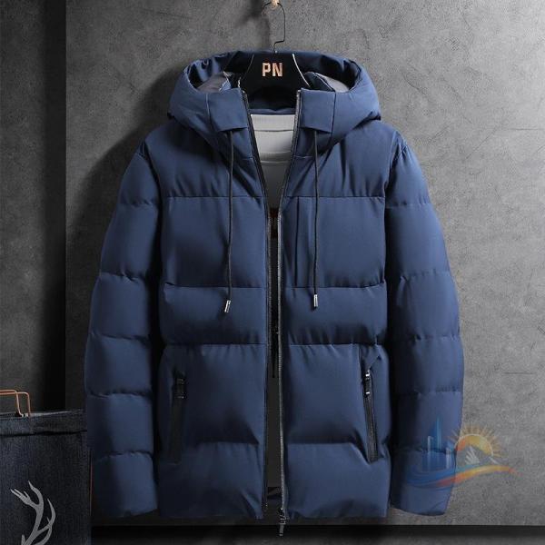 ダウンコート ダウンジャケット 保温 中綿 ジャケット アドバンスト メンズ フード アウタ ブルゾン カジュアル 秋冬 ゆったり コーデ 家庭用 業務用 日常使い