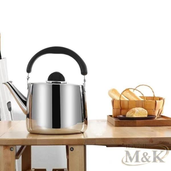 広口ケトル やかん ステンレス製 耐熱ハンドル ステンレス 3リットル 笛吹きケットル M＆K（株） 熱効率が高い 笛吹タイプ 湯沸かし 大容量