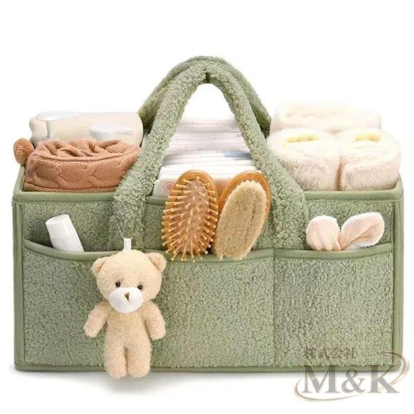 おむつストッカー おむつ収納バッグ オムツ収納ケース 収納ボックス おむつ収納バスケット M＆K（株） オムツストッカー 折りたたみ 退院祝い