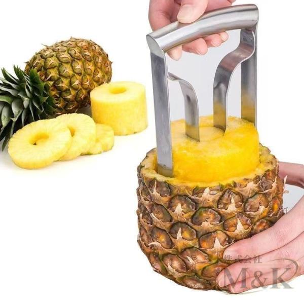 パイナップルカッター ステンレス パイナップルスライサー キッチン用品 皮むき器 M＆K（株） 皮剥き機 便利小物 果物 家庭用 食卓 収納