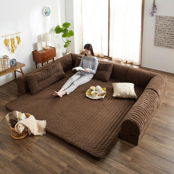 美品！ベルメゾン コーナークッション ラグマット bellemaison_1159347-002