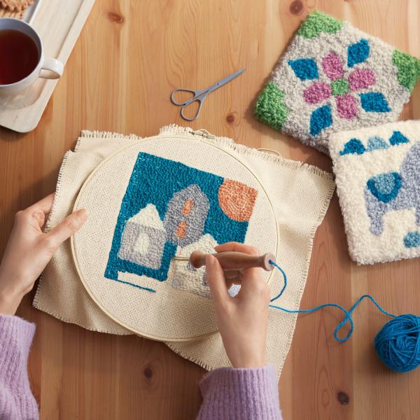 ベルメゾン（BELLE MAISON） くららぼ パンチニードルで作るミニラグ