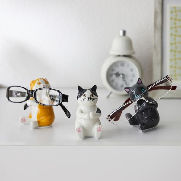 メガネスタンド 眼鏡スタンド インテリア 猫 ねこ ネコ 陶磁器