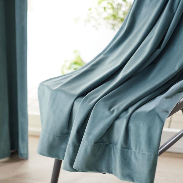 コーティング裏地付きベロア調素材の遮光・遮熱・防音カーテン 約100