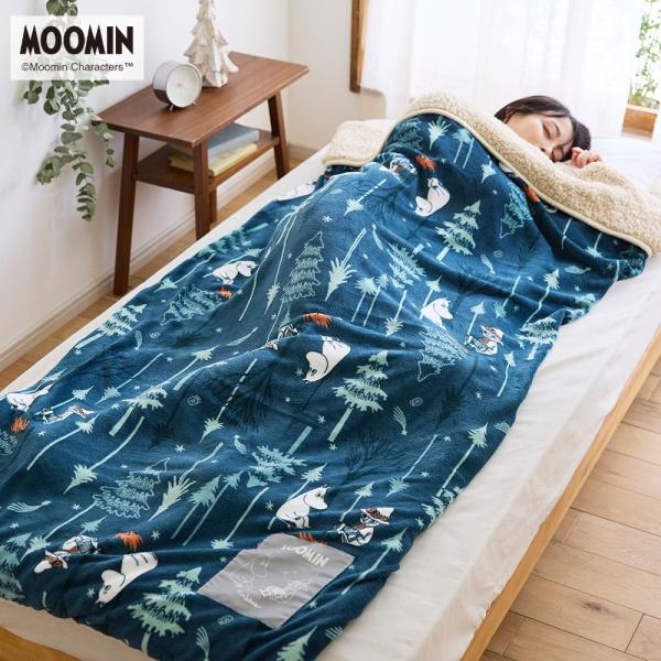 毛布 つつ毛布 大人用 筒状毛布 もうふ ムーミン MOOMIN キャラクター マイクロファイバー 洗える あたたか あったか 秋 冬 リトルミイ スナフキン おしゃれ