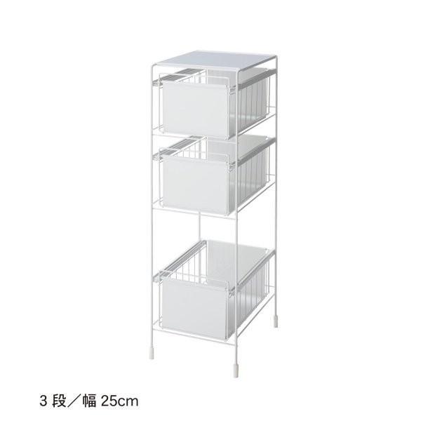 サイドラック ホワイト3段 25 43 5 ラック 収納 洗面所 サニタリー 隙間収納 薄型 ベルメゾン Paypayモール店 通販 Paypayモール