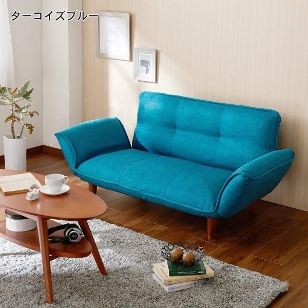 ソファー おしゃれ 安い ベルメゾン ポケットコイル入りリクライニングソファー カラー ターコイズブルー ベルメゾン Paypayモール店 通販 Paypayモール