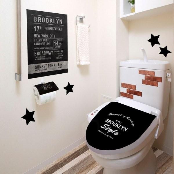トイレの模様替えができる貼ってはがせるトイレｄｅｃｏシート カラー ブラック ブルックリン ベルメゾン Paypayモール店 通販 Paypayモール
