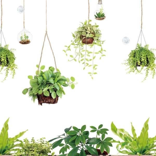 インテリアシール 壁のインテリア フェイクグリーンの窓飾りシート ９０ ９０ｃｍ ハンギング ベルメゾン Paypayモール店 通販 Paypayモール