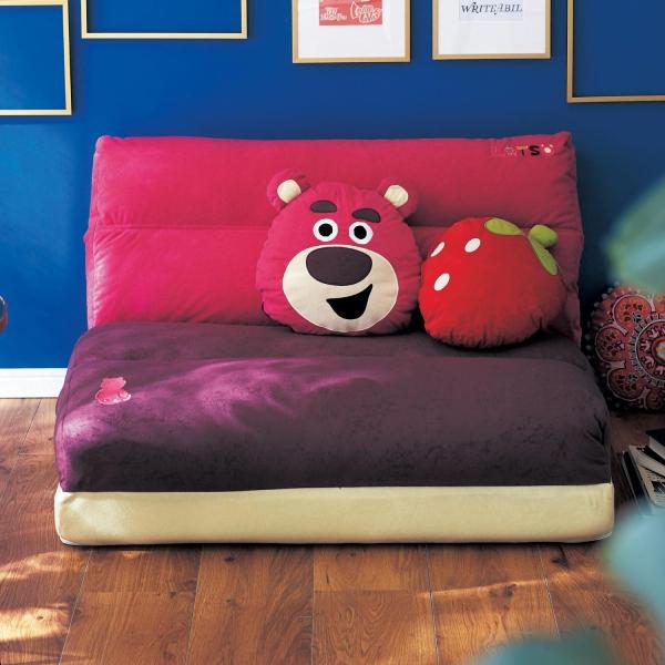 ソファーベッド ソファー ベッド クッション ブランケット付き 4way ディズニー かわいい おしゃれ 14段階 リクライニング 折りたたみ 日本製 ロッツォ ベルメゾン Paypayモール店 通販 Paypayモール