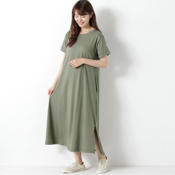 ワンピース チュニック レディース コットンリネン素材のカットソー半袖ワンピース カーキ ベルメゾン Paypayモール店 通販 Paypayモール