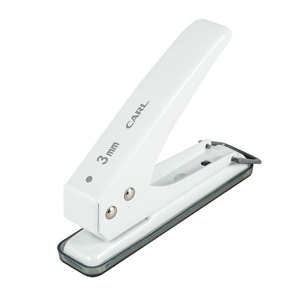 カール/CARL 1穴パンチ【SD-130-W】ホワイト 穴径：3mm 穴あけ枚数18枚