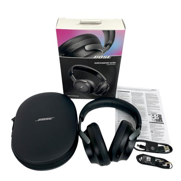 BOSE ワイヤレスヘッドホン QuietComfort Ultra Headphones ブラック (ノイズキャンセリング typeC IPX4 最大24時間再生 空間オーディオ対応)