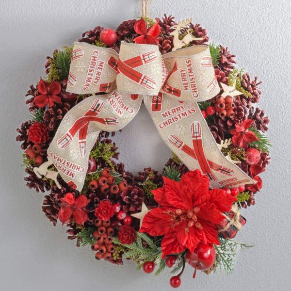 美しいポインセチアのリース♡約30センチ　SALE‼️ belles-fleurs_2023-9