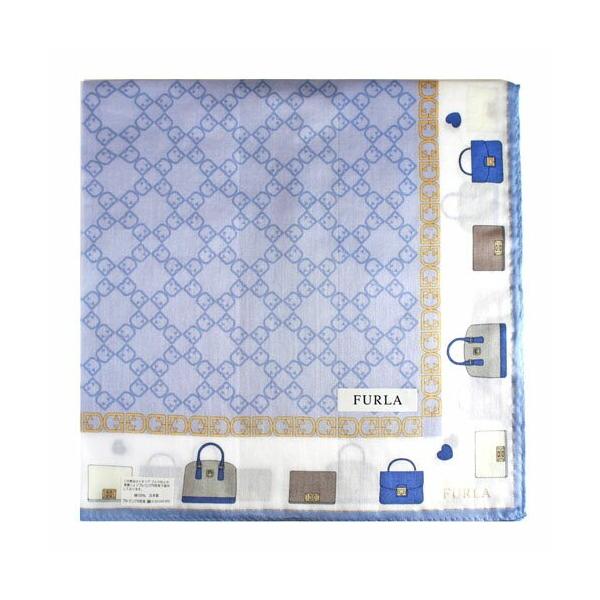 フルラ プリントハンカチ 9501 ブルー ギフト 女性 おしゃれ 物品 ブランド