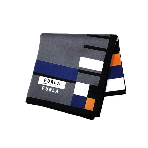 フルラ 紳士 プリント イージーケア ハンカチ 0252 グレー おしゃれ ブランド メンズ ハンカチ Mr Iceclean Eu