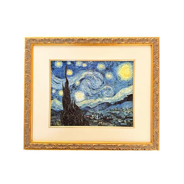 フィンセント・ファン・ゴッホ 額付きポスター 星月夜 (The Starry
