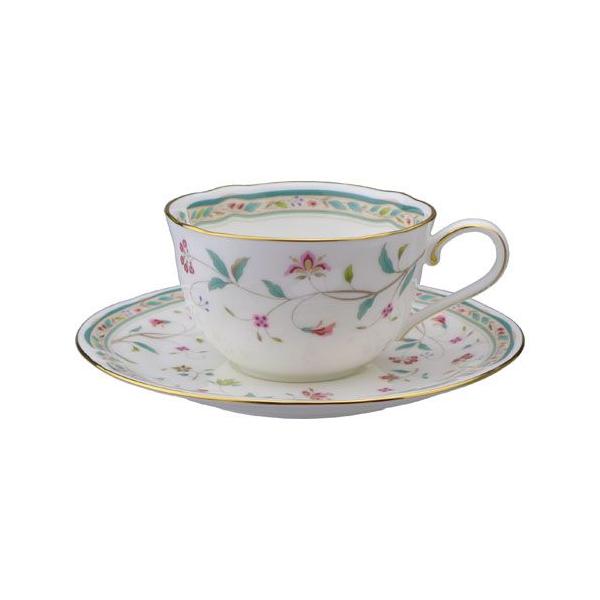 ノリタケボーンチャイナ 花更紗 ティー コーヒー碗皿 カップ ソーサー
