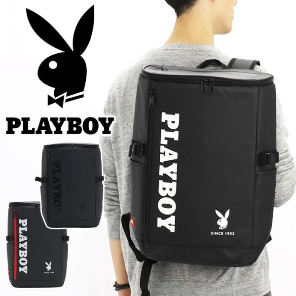 PLAYBOY（プレイボーイ） リュックサック 27L スクエア リュック 撥水 
